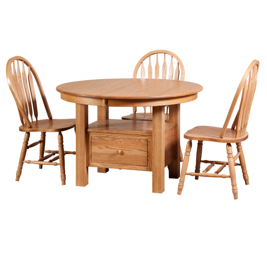 cafe round table, Dining room, dining room furniture, solid wood, solid oak, solid maple, custom, custom furniture, dining table, dining chair, made in Canada, Canadian made
