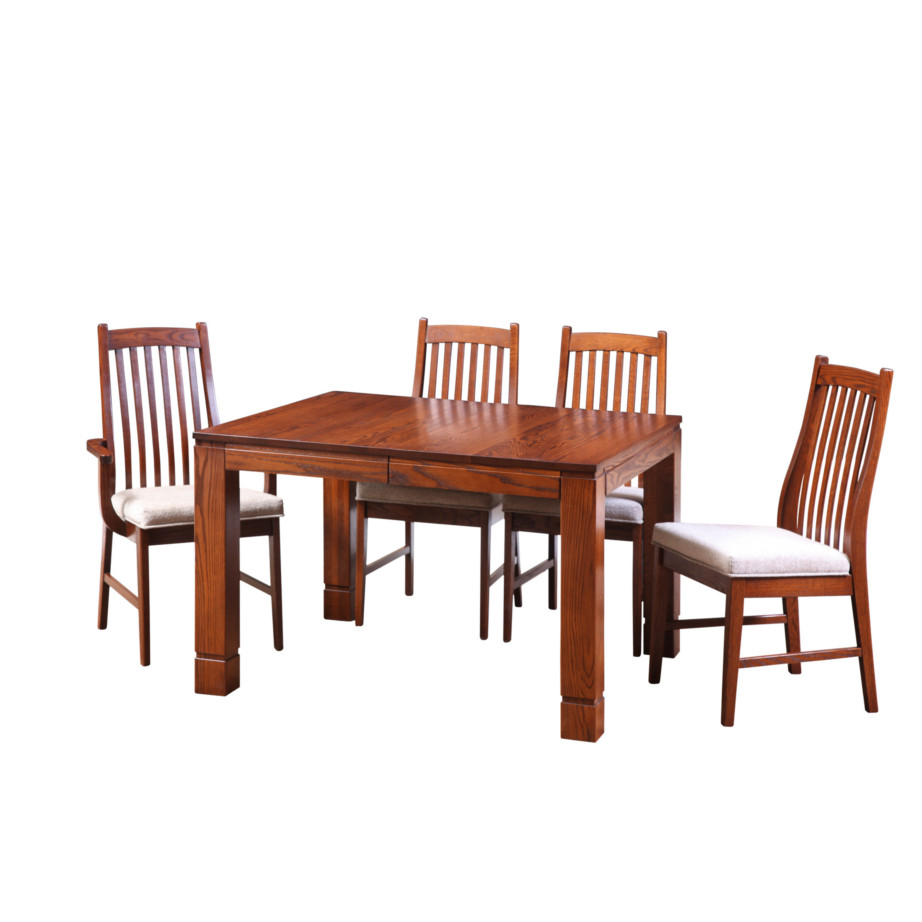 manhattan table, Dining room, dining room furniture, solid wood, solid oak, solid maple, custom, custom furniture, dining table, dining chair, made in Canada, Canadian made