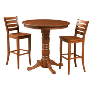 traditional pub table, Dining room, dining room furniture, solid wood, solid oak, solid maple, custom, custom furniture, dining table, dining chair, made in Canada, Canadian made, pub table, bar table