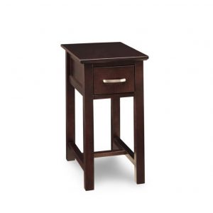 brooklyn chairside table, living room, living room furniture, rustic maple, heritage maple, solid maple, solid oak, solid wood, made in canada, canadian made, custom furniture, customizable, storage ideas, storage, drawers, occasional, occasional furniture, end table, chairside table