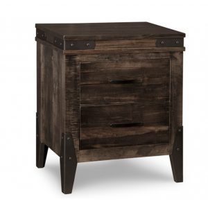 chattanooga night stand, Heritage maple, solid maple, solid wood, solid oak, end table, occasional furniture, rustic details, storage, drawer, organization, custom furniture, made in Canada, Canadian made, rustic furniture, chairside table, living room, living room furniture