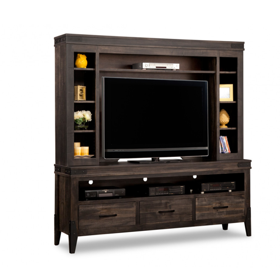 chattanooga 84 wall unit, living room, living room furniture, console, tv console, wall unit, tv, hdtv, storage, storage ideas, solid wood, made in Canada, Canadian made, maple, oak, cherry, solid maple, heritage maple, solid oak, solid cherry, rustic, rustic design, drawer, drawers, shelves, storage solutions, custom, custom furniture