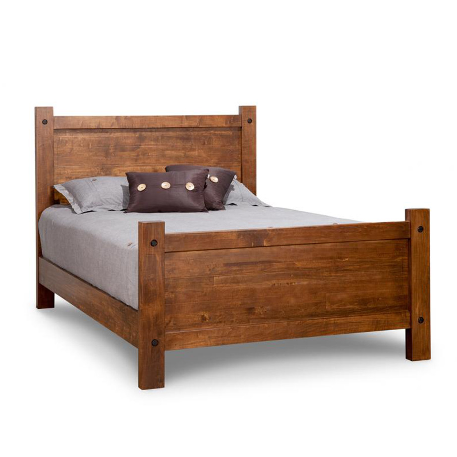 rafters bed, bedroom, bedroom furniture, queen bed, king bed, rustic maple, heritage maple, solid maple, solid oak, solid wood, made in canada, canadian made, custom furniture, double bed, customizable