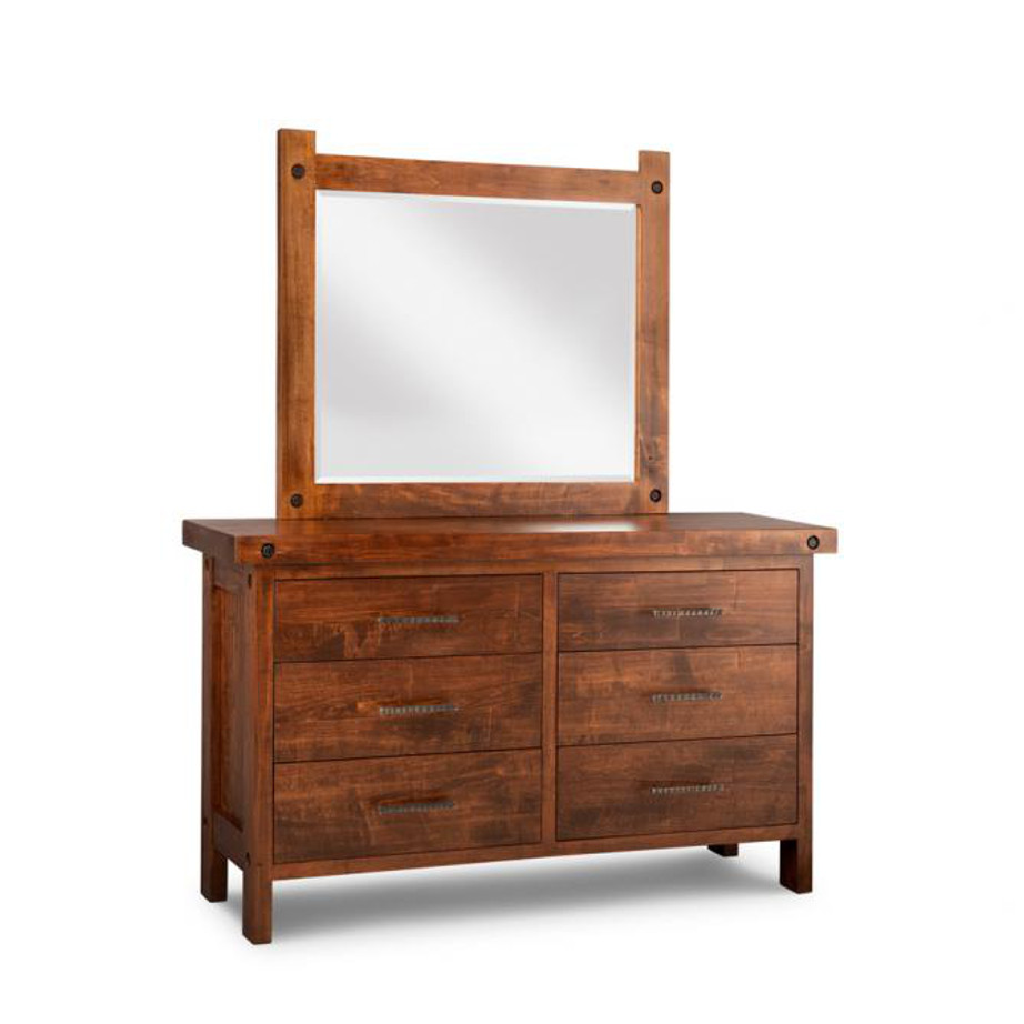 Heritage maple, solid maple, solid wood, solid oak, end table, mirror, occasional furniture, rustic details, storage, drawer, organization, custom furniture, made in Canada, Canadian made, rustic furniture, chairside table, living room, living room furniture, dresser, bedroom furniture, storage, storage ideas, clothing