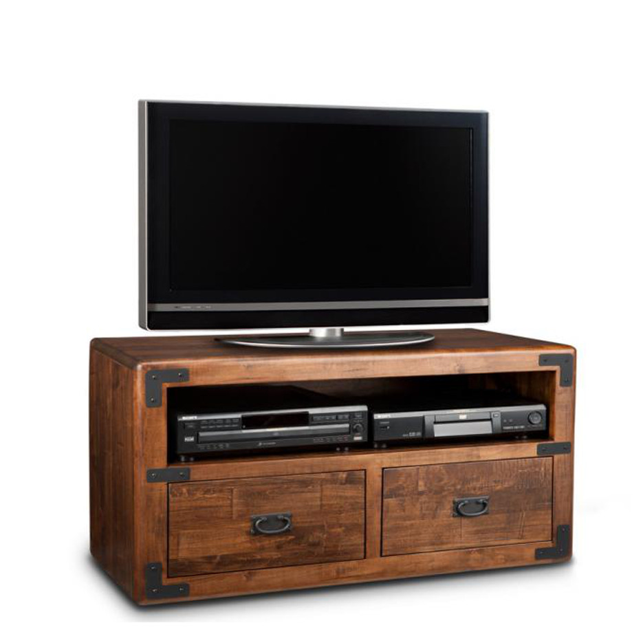 saratoga 48 tv console, living room, living room furniture, console, tv console, tv, hdtv, storage, storage ideas, solid wood, made in Canada, Canadian made, maple, oak, cherry, solid maple, heritage maple, solid oak, solid cherry, rustic, rustic design, drawer, drawers, shelves, storage solutions, custom, custom furniture, entertainment
