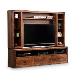 saratoga 84 wall unit, living room, living room furniture, console, tv console, wall unit, tv, hdtv, storage, storage ideas, solid wood, made in Canada, Canadian made, maple, oak, cherry, solid maple, heritage maple, solid oak, solid cherry, rustic, rustic design, drawer, drawers, shelves, storage solutions, custom, custom furniture