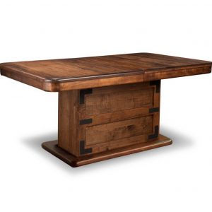 Saratoga Trunk Table, Dining room, dining room furniture, solid wood, solid oak, solid maple, custom, custom furniture, dining table, sideboard, dining table, extendable table, rustic, rustic design, solid cherry, maple, heritage maple, oak, cherry,