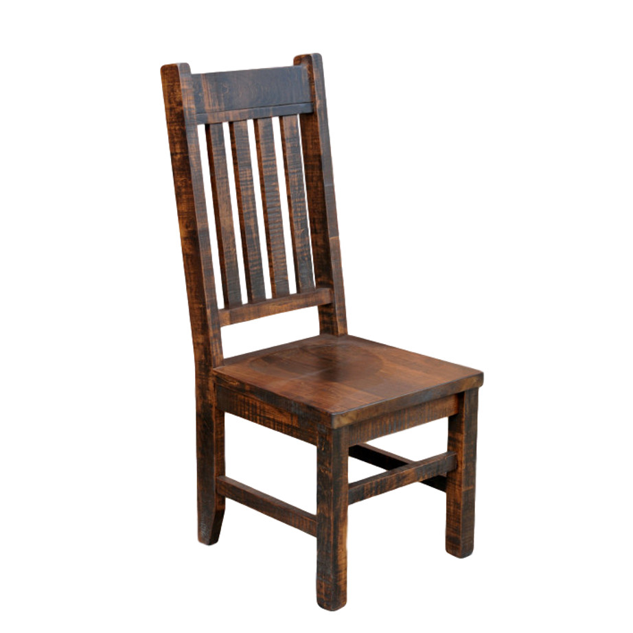 benchmark Dining chair, Dining room, solid wood, maple, rustic maple, made in Canada, dining chair, custom, custom furniture, benchmark