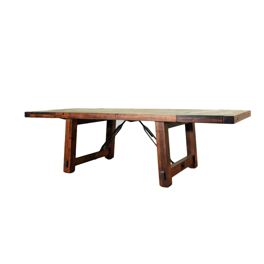 benchmark table, Dining room, table, dining table, solid wood, maple, rustic maple, made in Canada, pedestal, custom, custom furniture, benchmark