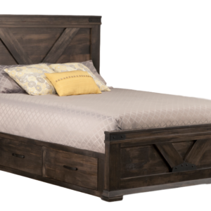 chattanooga storage bed, solid wood furniture, storage bed, bed with drawers, made in canada, solid wood, rustic furniture, handstone
