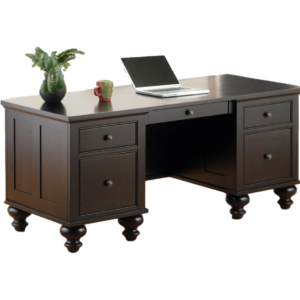 Home Office, Desks Tags: cherry, computer, distressed, made in canada, maple, oak, rustic, solid wood, workstation, office ideas, classic, storage ideas, hand stone, Executive Desk, Georgetown Executive Desk, traditional, straight lines,