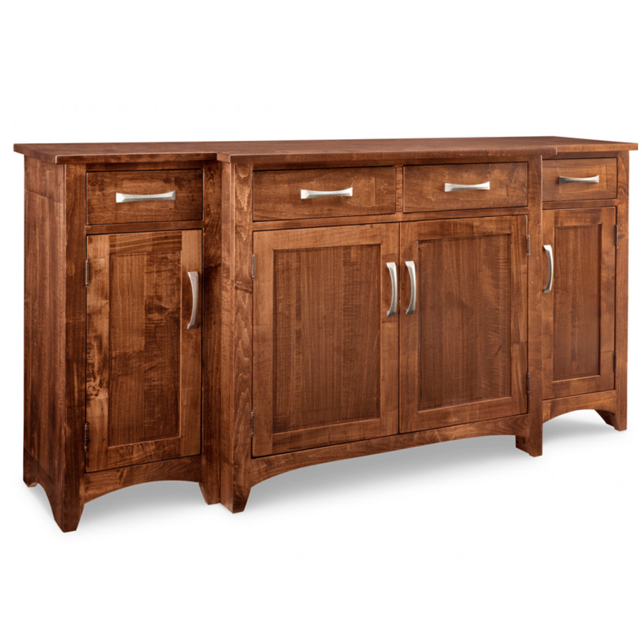Glen Garry step sideboard, step sideboard, sideboard, Glen Garry, Customizable, rustic furniture, dining room furniture, sideboard, bump out sideboard, handstone, custom cabinets,distresses,contemporary,made in Canada, made to order ,maple ,modern oak,solid wood