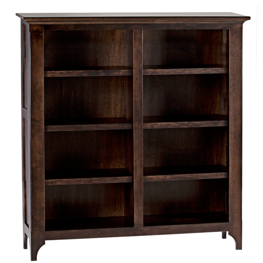 Melrose bookcase, bookcase, Tall bookcase, solid wood, made in Canada, wide bookcase