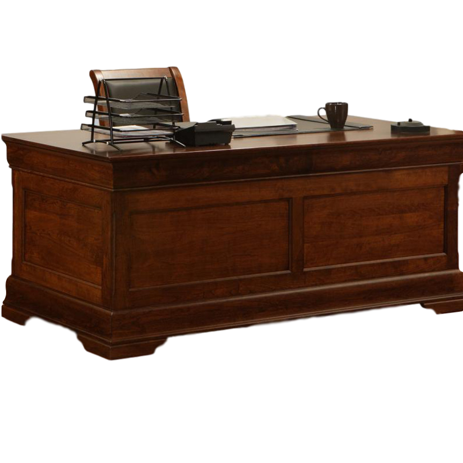 Home Office, Desks, cherry, computer, distressed, made in canada, maple, oak, rustic, solid wood, workstation, office ideas, classic, storage ideas, hand stone, Executive Desk, Phillipe Executive Desk, traditional,