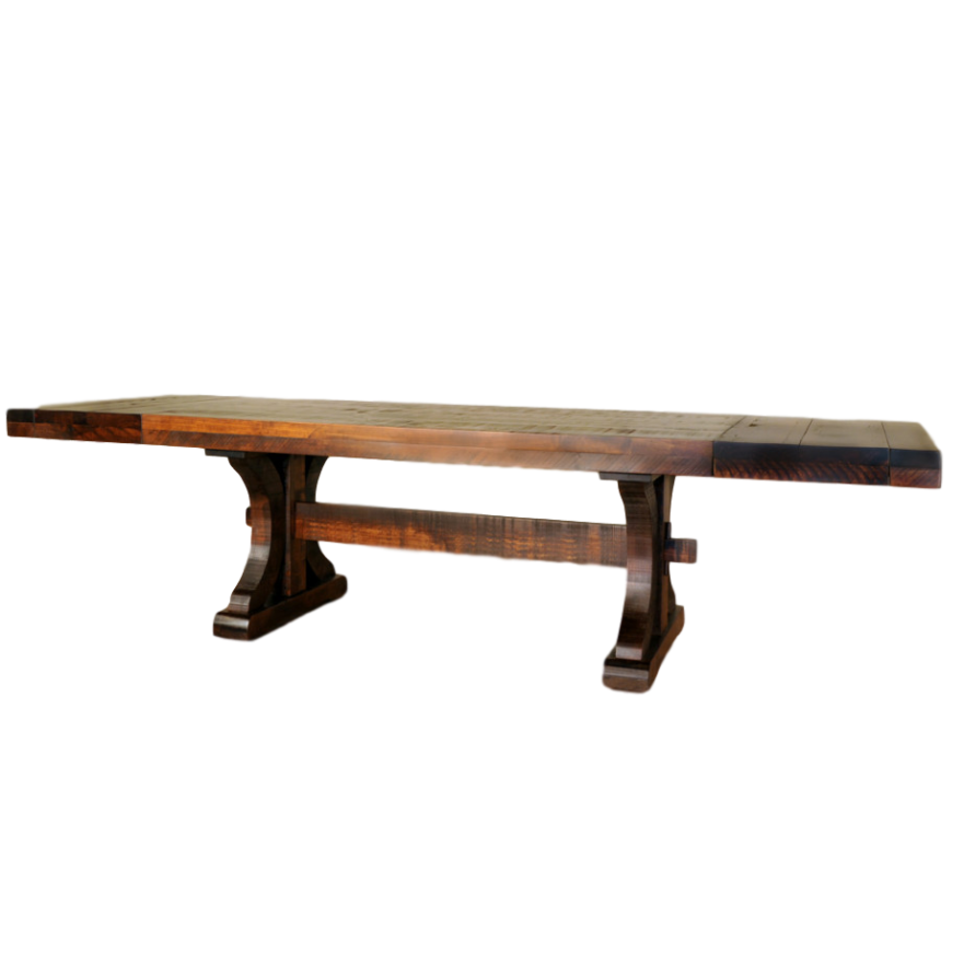 Rustic Carlisle Trestle Table Fanny's Furniture Kelowna, BC