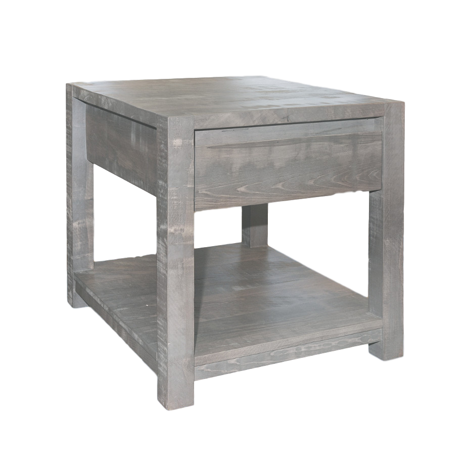 Sequoia End Table, Living Room, Occasional, End Table, contemporary, custom table, distressed, drawers, industrial, made in canada, maple, modern, ruff sawn, rustic, solid wood, amish style furniture, contemporary, ideas, unique, living room ideas,
