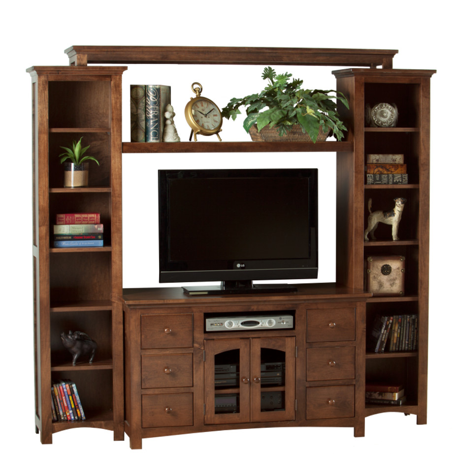Shaker Arched door wall unit, wall unit, wall unit with storage TV unit, solid wood , made in canada, choose your wood, solid wood furniture, display wall unit