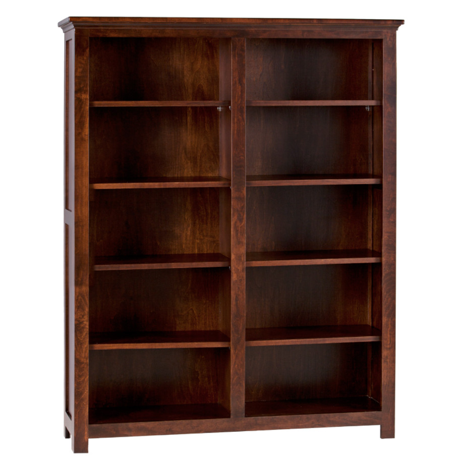 shaker bookcase, bookcase, Tall bookcase, solid wood, made in Canada, wide bookcase