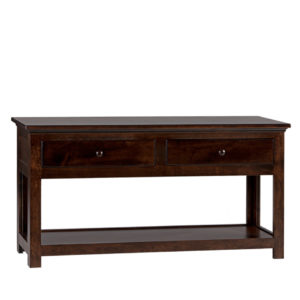 shaker sofa table with shelf, low sofa table, low table with drawers, wide sofa table, Custom made, made in Canada,