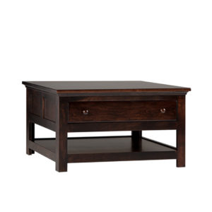 Shaker coffee table, square coffee table, coffee table, solid wood furniture, made in canada