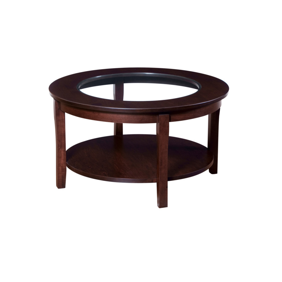 Soho Coffee Table with Glass Top, Soho Round Coffee Table Glass Top, living room, living room furniture, occasional, occasional furniture, solid wood, solid oak, solid maple, custom, custom furniture, storage, storage ideas, coffee table