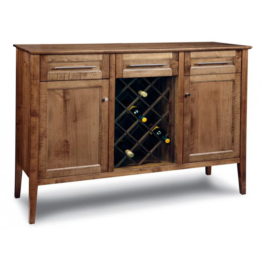 Stockholm Wine Sideboard, Dining Room, Cabinets, Wine Cabinets, cherry, contemporary, custom cabinet, distressed, handstone, made in canada, made to order, maple, modern, oak, solid wood, Custom, kitchen ideas, kitchen furniture, Wine, Sideboard