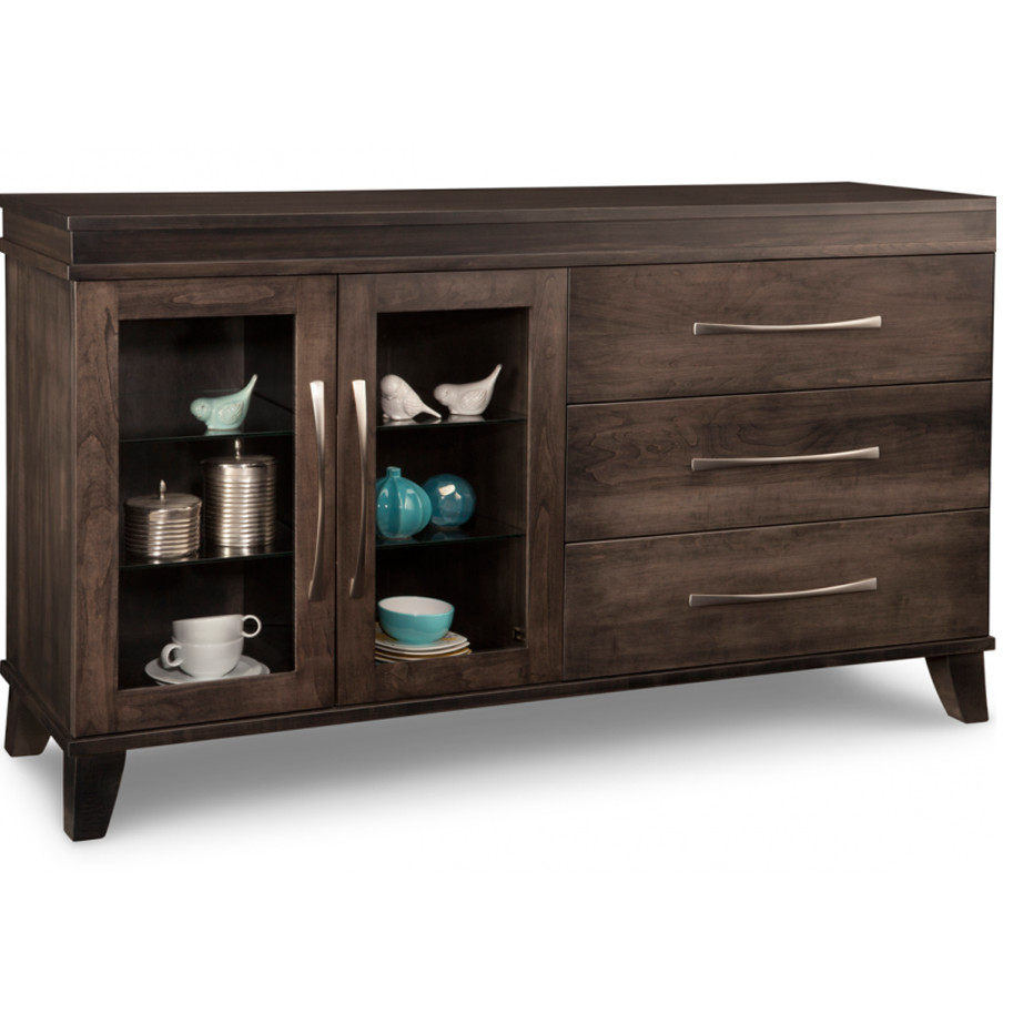 Verona display sideboard ,verona ,display sideboard, handmade to order , Heritage maple, tapered leg furniture, cupboards and sideboards, glass door option , Storage cabinets, custom cabinets, dining room, kitchen , furniture, modern , maple, oak, solid wood furniture, furniture, home furnishings,
