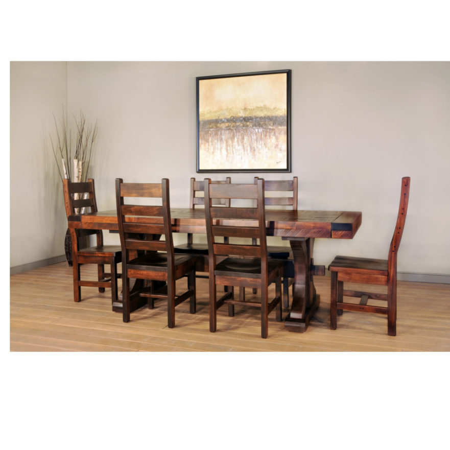 Rustic Carlisle Trestle Table Fanny's Furniture Kelowna, BC