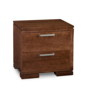 cordova 2 drawer night stand, handstone, solid wood, rustic wood, modern, urban, contemporary, maple, cherry, oak, solid wood, made in canada, canadian made, master bedroom, drawers, storage