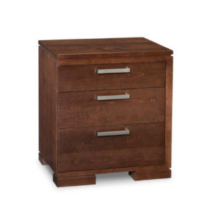 cordova 3 drawer night stand, handstone, solid wood, rustic wood, modern, urban, contemporary, maple, cherry, oak, solid wood, made in canada, canadian made, master bedroom, drawers, storage