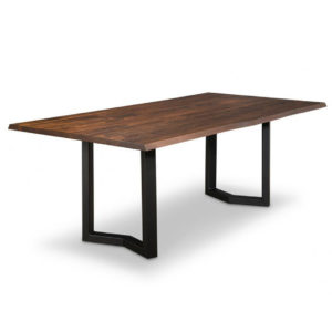 solid wood, custom table, dining table, metal base, live edge, handstone, contemporary table, modern, rustic, urban