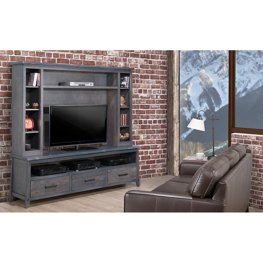handstone, made in canada, solid wood furniture, rustic furniture, modern furniture, craftsman furniture, live edge furniture, amish style furniture, shelving, office furniture ideas, hdtv console, tv console, custom tv cabinet, custom tv console, pemberton wall unit room