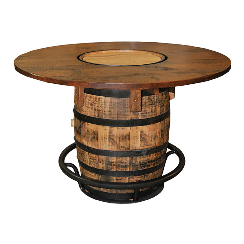 pub table, Barrel Pub Table, rustic, industrial, man cave, basement, bar furniture, whiskey barrel, games room, solid wood table