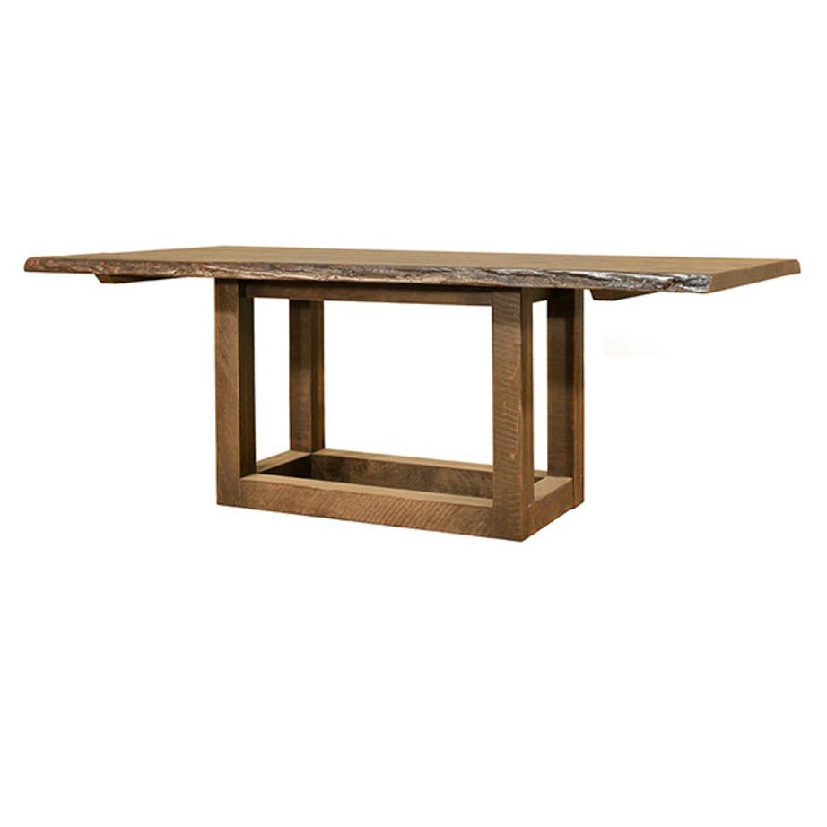 Pillar Live Edge Table, ruff sawn table, solid wood table, live edge table, natural edge table, custom table, canadian made dining table, solid wood dining table, knex live edge table