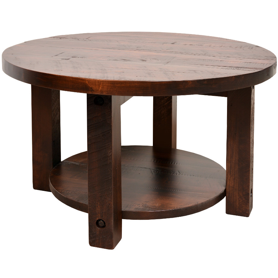 coffee table, solid wood, rustic maple, ruff sawn, modern, urban, contemporary, adirondack round coffee table