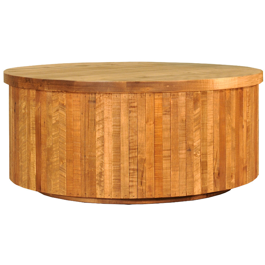 coffee table, solid wood, rustic maple, ruff sawn, modern, urban, contemporary, ledge rock round coffee table